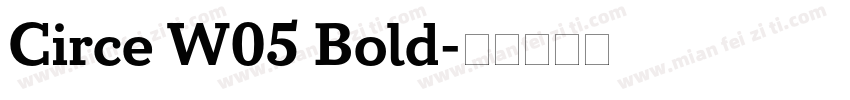 Circe W05 Bold字体转换